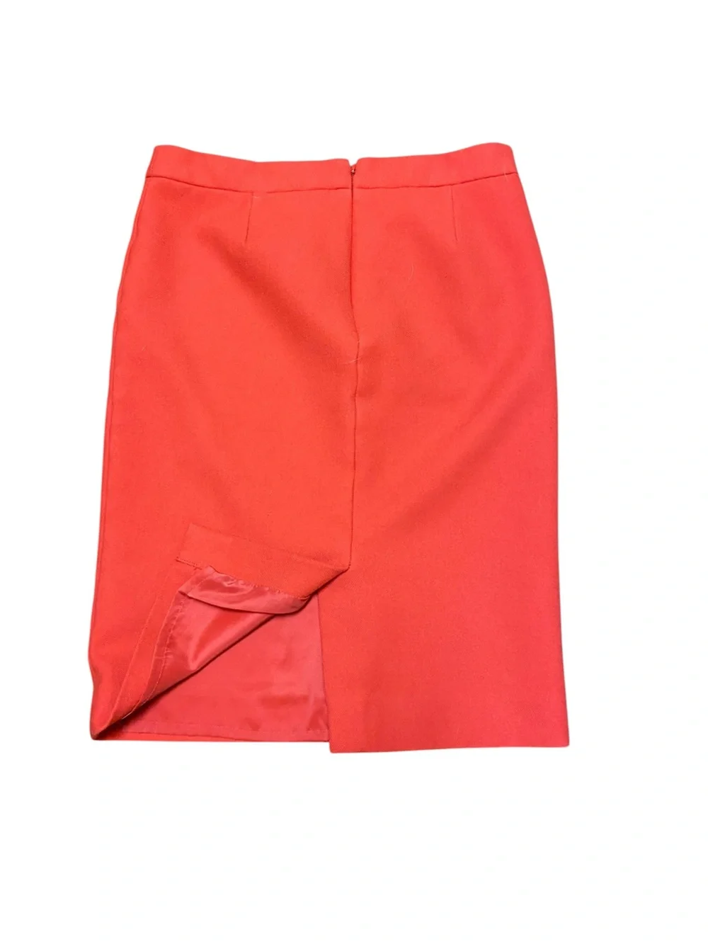 J. Crew Women’s 100% Wool No 2 Pencil Skirt Size 10T Coral Lined Office Work